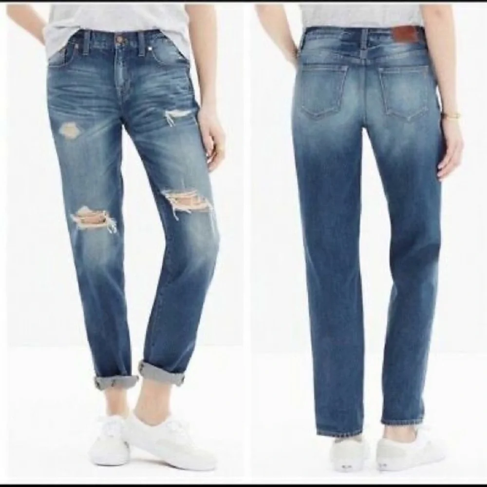 Madewell Distressed Boyfriend Denim Size 28” - Picture 1 of 4